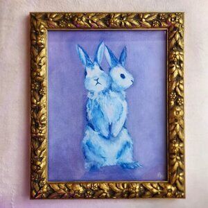 Hot Trash 'Two Faced' Rabbit Art Print